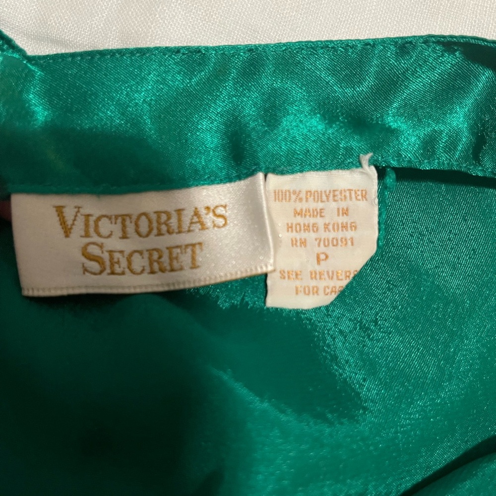 Victoria's Secret Vintage Gold Label Green Slip Dress - Picture 7 of 8